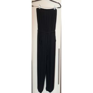 Black strapless jumpsuit